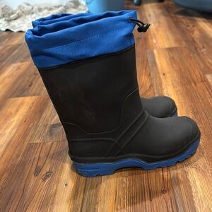 Black and Blue Waterproof Boots